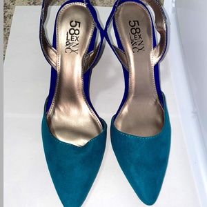 Colorblock Kitten Heels Dress Shoes